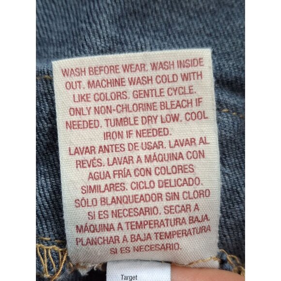 Mossimo Supply Co. Womens Denim Cuffed Shorts Medium Wash Blue 14/32 Mid-Rise Si - Picture 9 of 11